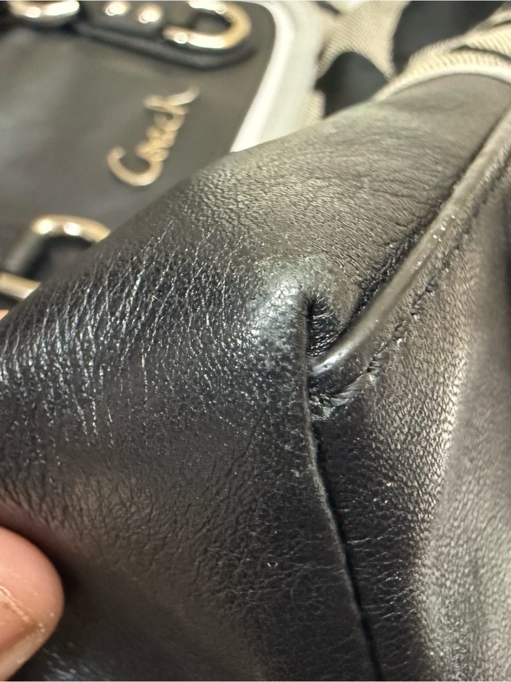 Coach Ashley F17447 Signature Canvas Satchel “Slouchy” Purse Y2K Era Circa 2012 - Picture 11 of 16